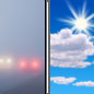 Tuesday: Areas Of Fog then Mostly Sunny